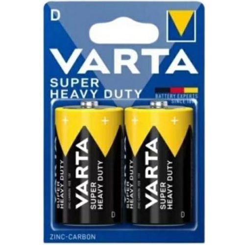 VARTA Piles Alcalines -Super Heavy Duty- Type D // Pour Chauffe Eau - Jouets // Pack Economique